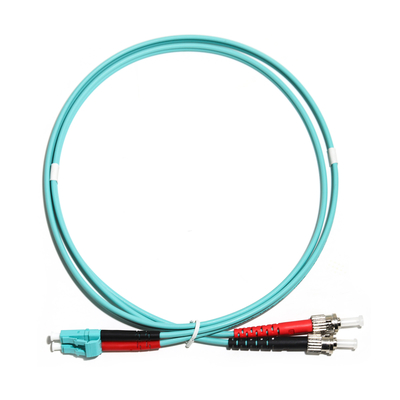 LAN optique duplex de la corde OD3.0 OM3 0.8M 1.5M 2M For WLAN de fibre multimode de 10G LC-ST