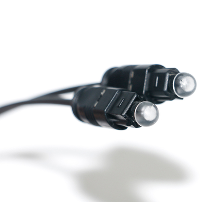 Sortie câble audio numérique optique Toslink numérique optique SPDIF ultra-mince câble en PVC Ject or plaqué capuchon de poussière
