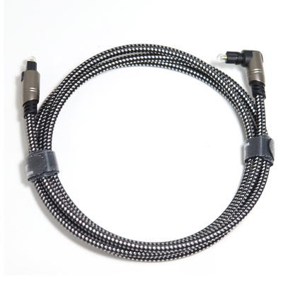 Corde tricotée par câble audio optique de Toslink de 90 degrés OD5.0 pour la barre de son 5M