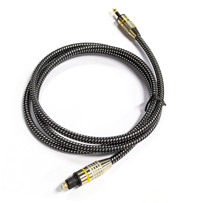 OD4.0 Toslink câble audio numérique optique en nylon jaune tressé câble audio coaxial pour barre de son