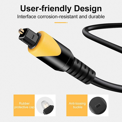 Cable numérique Hifi Toslink mâle à mâle Toslink standard câble audio en fibre optique