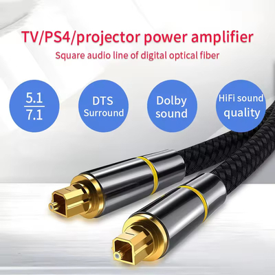 Cable audio optique numérique Toslink câble haut-parleur en fibre SPDIF fil pour carte vidéo HIFI DVD TV DTS Dolby 5.1 7.1 amplificateur audio