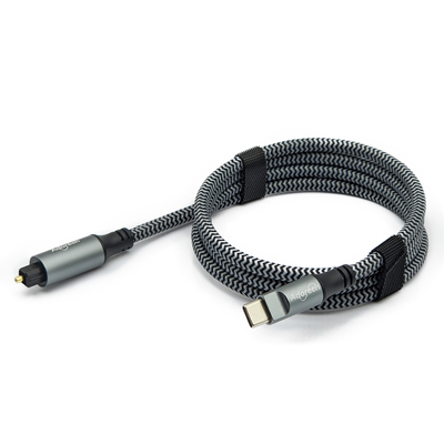 TOSLINK câble audio optique avec connecteur mâle de type C pour barre de son et haut-parleur