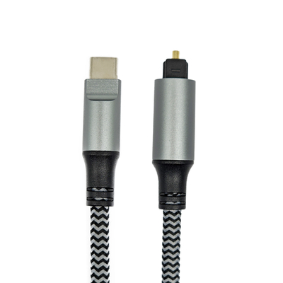 TOSLINK câble audio optique avec connecteur mâle de type C pour barre de son et haut-parleur