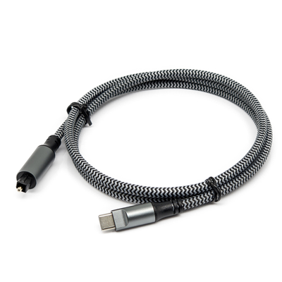 TOSLINK câble audio optique avec connecteur mâle de type C pour barre de son et haut-parleur