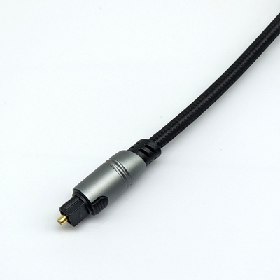 Câble audio optique Toslink pour lecteur domestique, barre de son CD, connecteur plaqué or jaune-noir, longueur 1-30m, diamètre extérieur 4,0mm