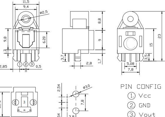 3,7 à 5.5V Jack de fibre optique, émetteur audio extérieur de FTTH Digital Toslink
