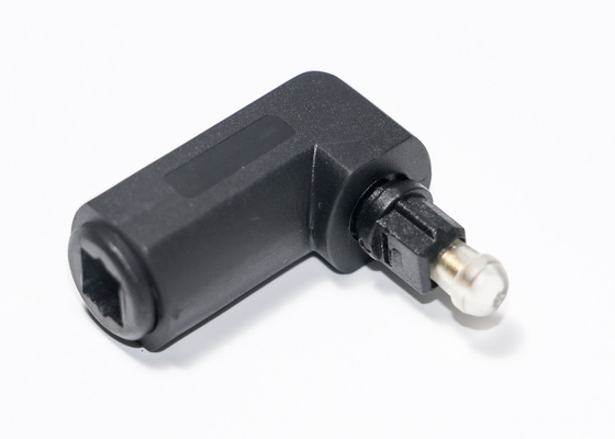 Accessoires de fibre optique de TV DVD mâle de 90 degrés au connecteur femelle