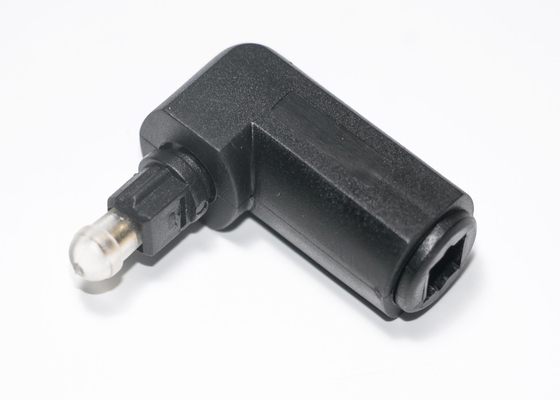 Accessoires de fibre optique de TV DVD mâle de 90 degrés au connecteur femelle
