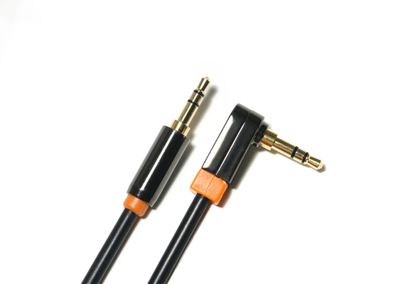 Noir 0,92 mètres de câble audio optique de Digital, câble de haut-parleur de voiture de PVC en métal de 3.5mm