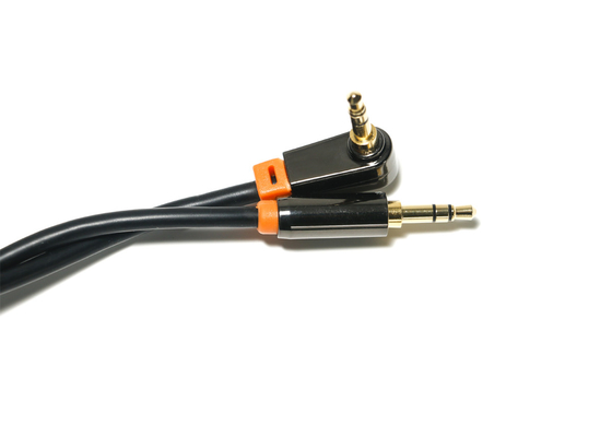 Noir 0,92 mètres de câble audio optique de Digital, câble de haut-parleur de voiture de PVC en métal de 3.5mm