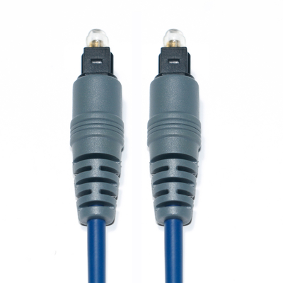 Toslink Audio fibre optique câble bleu Spdif plastique carré Soket 1.0mm PMMA 1M 2M pour TV lecteur CD