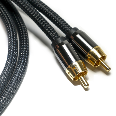 Câble Audio numérique RCA 3.5MM corde en nylon tricoté coque en alliage d'aluminium plaqué connecteur doré qualité supérieure pour barre de son