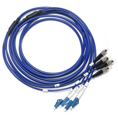 SC LC OM4/OM5 4/4 SC LC du mode Muti-Core de corde de correction de fibre pour le LAN WLAN de Survailiance