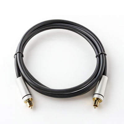 Câble audio Toslink avec connecteur tressé plaqué or et certification ROHS