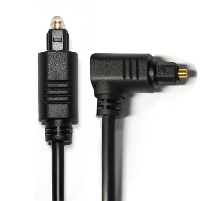 prise de courant Toslink câble Audio numérique noir OD4.0 Interface carrée 90 ° 0.5M pour mini barre de son lecteur