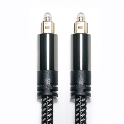 Sortie d'usine tout nouveau câble Audio optique numérique Toslink SPDIF tissé Net plaqué or câble amplificateur pour caisson de basses