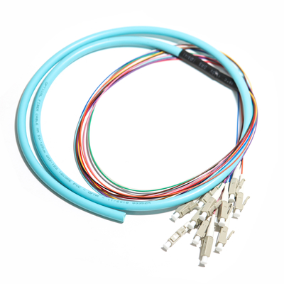 Cordon de brassage à fibre optique LSZH bleu FC UPC 12 noyaux fanent le port gris de câble