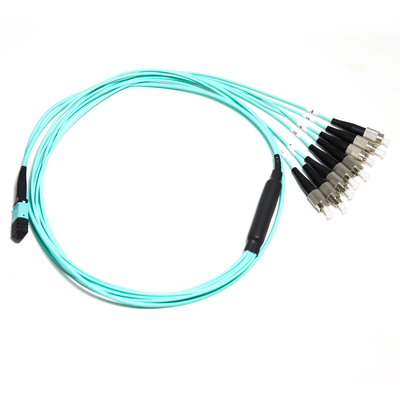 Connecteur hybride bleu du câble FC/MPO 8/1 12C de tronc de MTP/MPO pour l'essai d'équipement