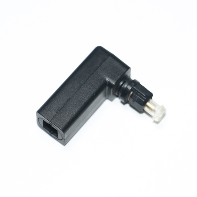 Toslink femelle vers Toslink mâle optique 90 degrés Angle droit câble Audio adaptateur stéréo Audio convertisseur 360 tourne