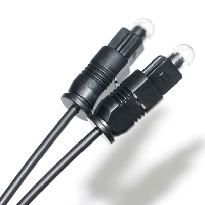 Sortie câble audio numérique optique Toslink numérique optique SPDIF ultra-mince câble en PVC Ject or plaqué capuchon de poussière