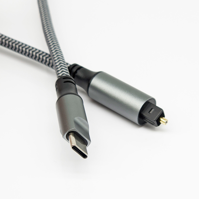 TOSLINK câble audio optique avec connecteur mâle de type C pour barre de son et haut-parleur