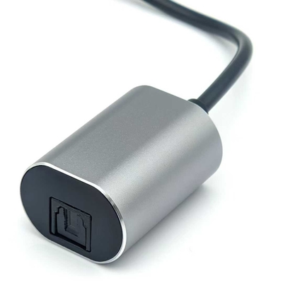 Cable audio optique TOSLINK haute performance avec connecteur mâle USB-C pour la transmission numérique du son