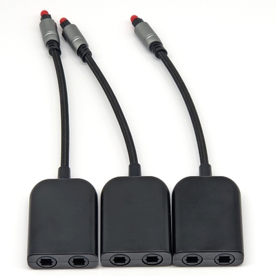 Cable audio optique Toslink pour le lecteur de CD à domicile Barre de son 4,0 mm OD 1-30m Longueur Connecteur doré jaune-noir