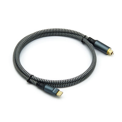 Optic Audio Cable USB-C to Toslink PVC Jacket Braid 8K Resolution 4.0mm Male-to-Male Customizable 1M/2M/3M for TV & Computer